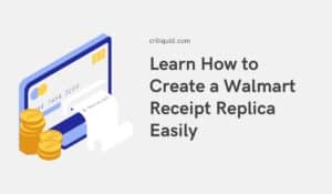 how to create fake Walmart receipt