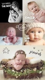 Baby Story Photo Editor - baby milestone photo app free