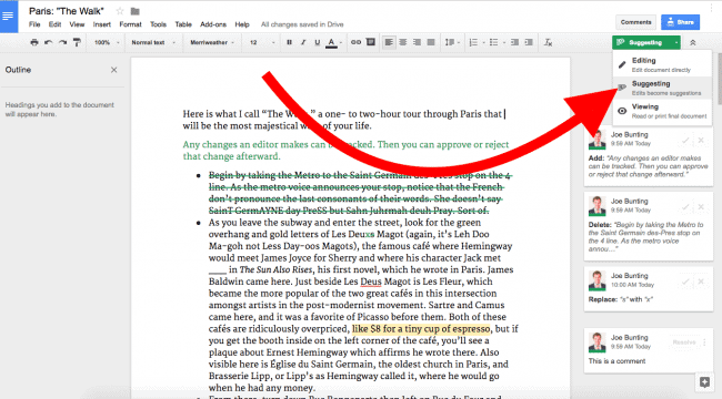 Google Docs - book writing software