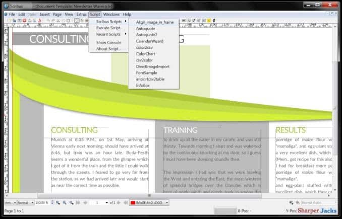 Scribus - online writing software