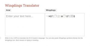 Wingding Translator gaster