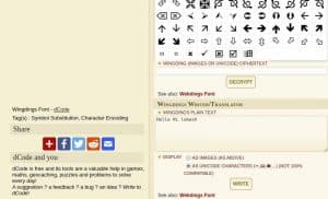 wingdings font translator