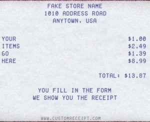 Fake ATM Receipt Generator