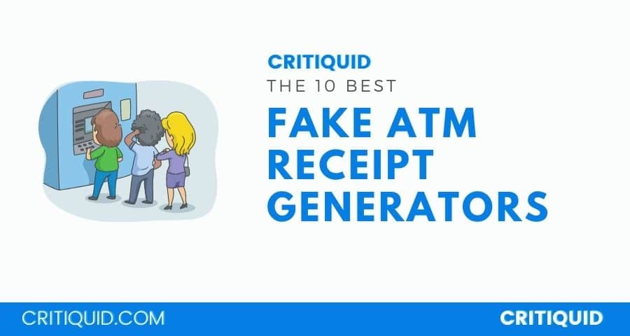 Fake ATM Receipt Generator