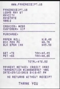 Fake Bank Transfer Receipt