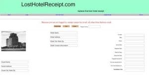 lost hotel receipt - fake hotel receipt maker