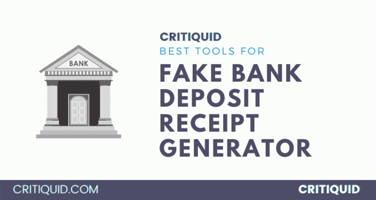 Fake Bank Deposit Receipt Generator