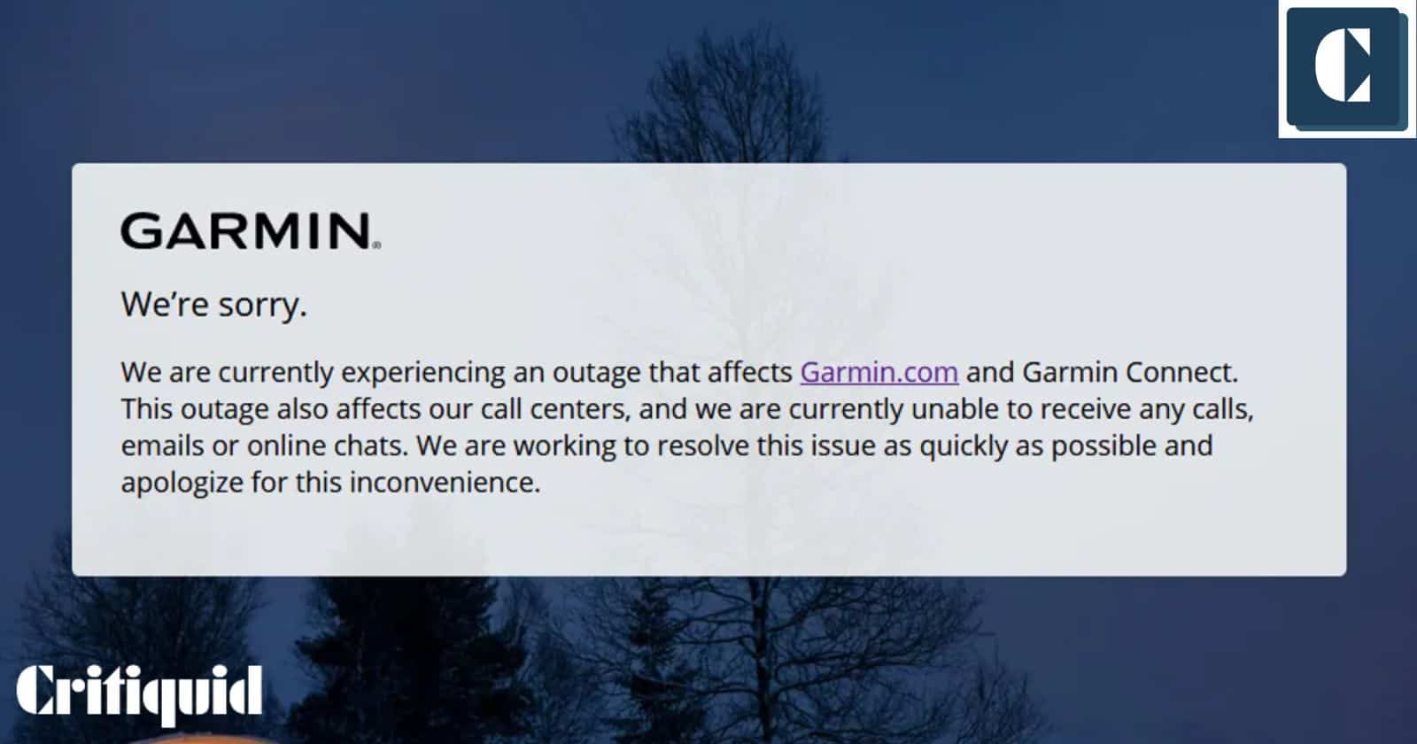 Garmin outage