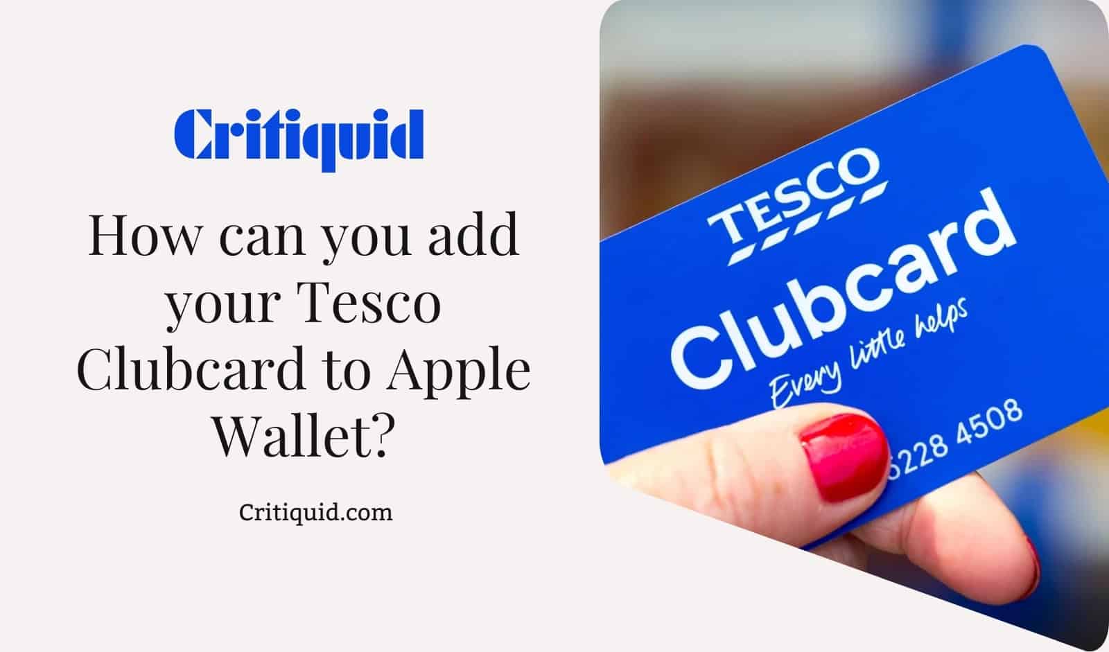 How can you add your Tesco Clubcard to Apple Wallet