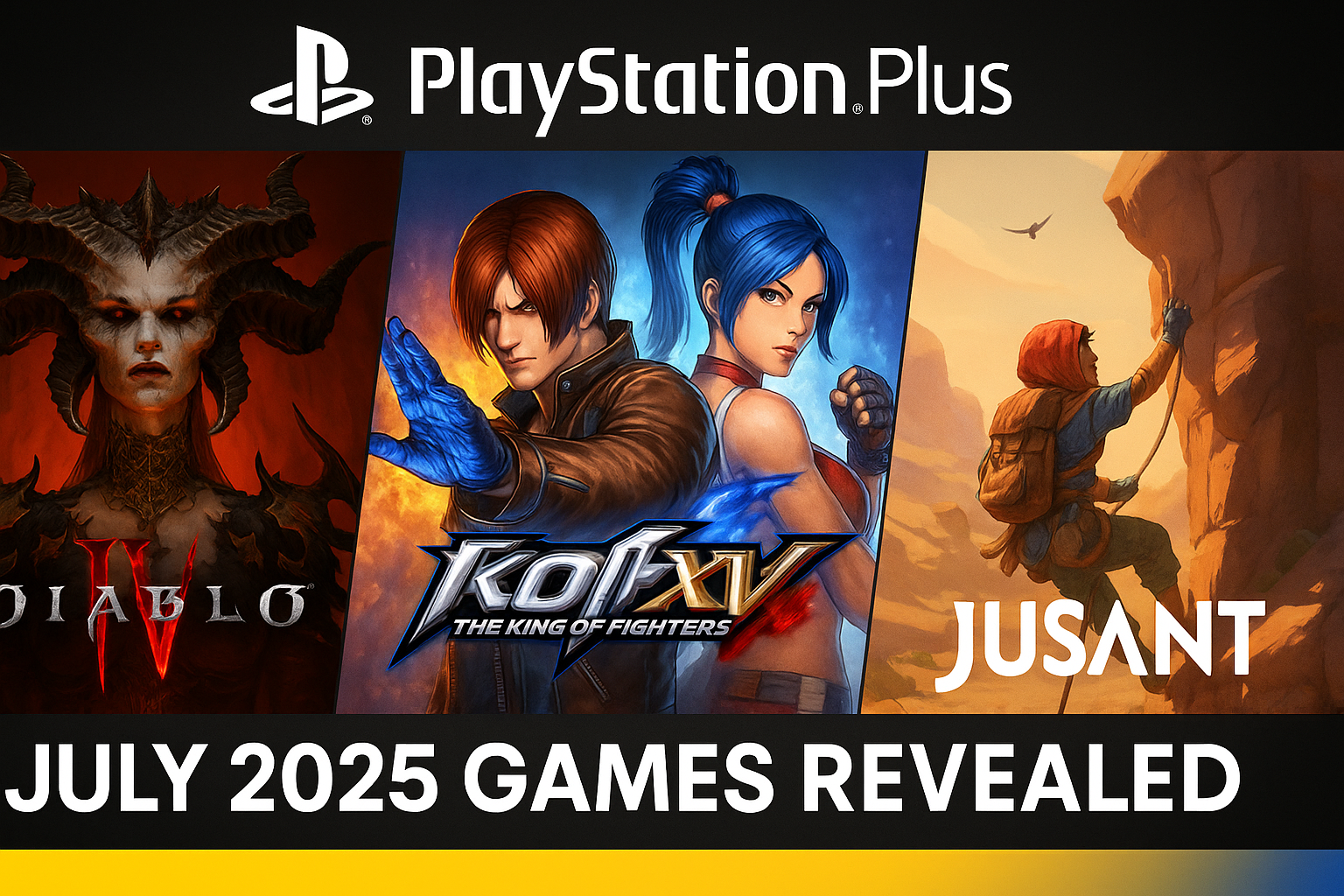 PlayStation Plus July 2025 Games Revealed: Diablo IV, The King of Fighters XV, and Jusant Headline This Month’s Lineup