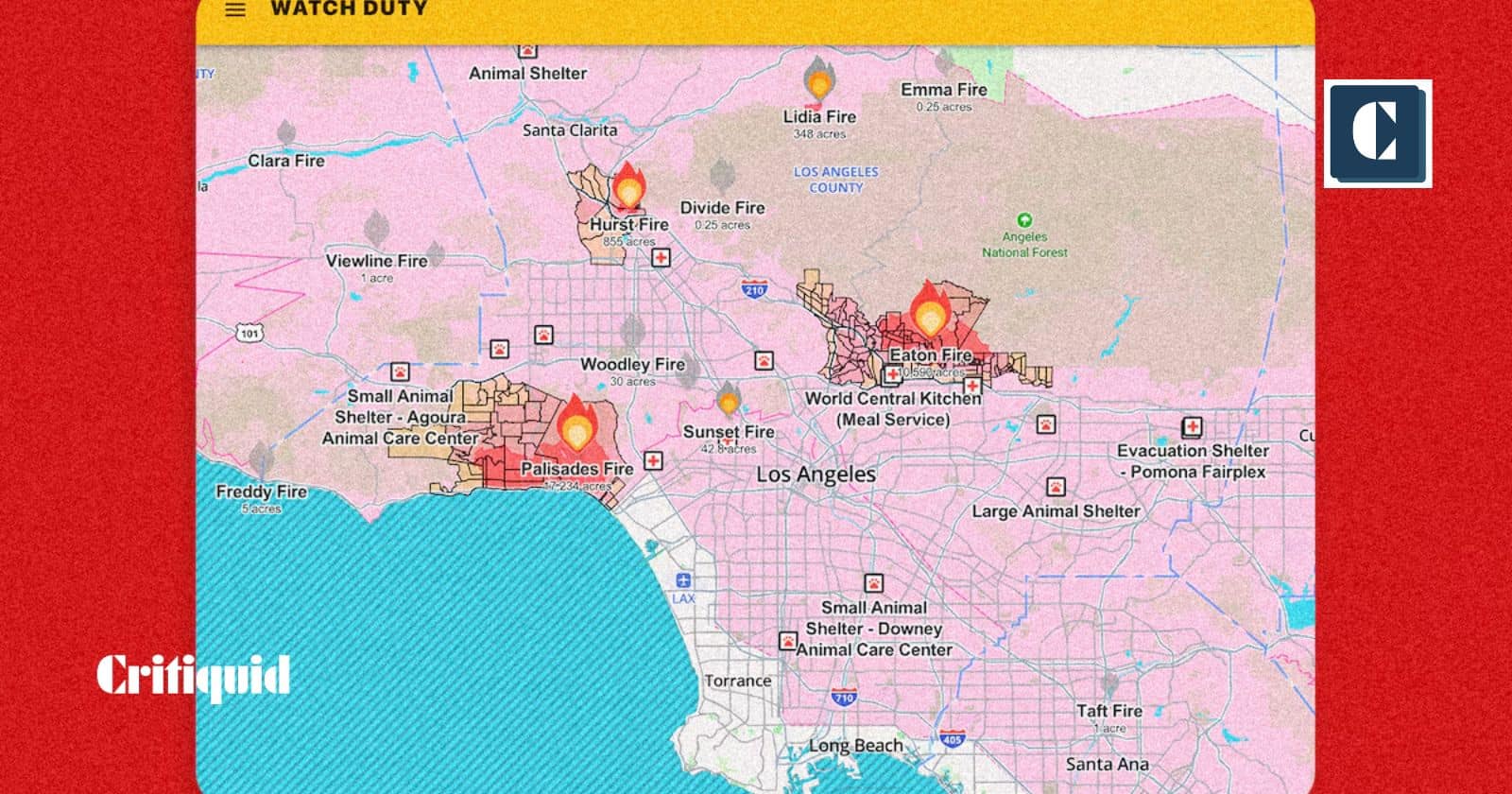 Watch Duty Fire Map