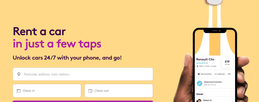 car rental apps like turo