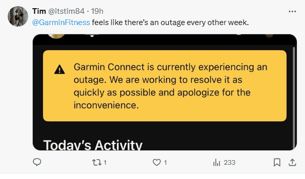 Garmin outage