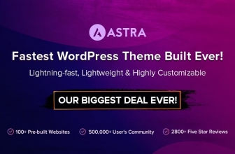 Astra Theme Black Friday Sale 2020 – Upto 40% Discount, Biggest Ever Deal!